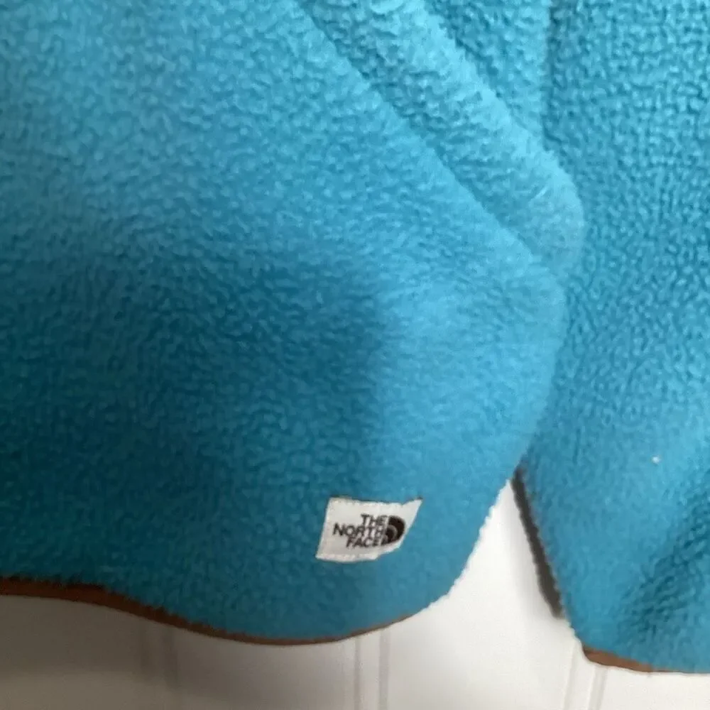 The North Face Carbondale Fleece 1/4 Snap Sz M Hoodie Blue